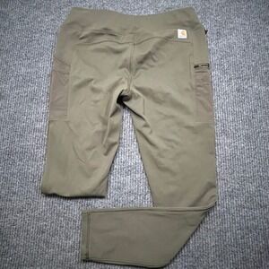 Carhartt Force Utility Leggings Womens Medium Olive Green Fitted Work Pants M